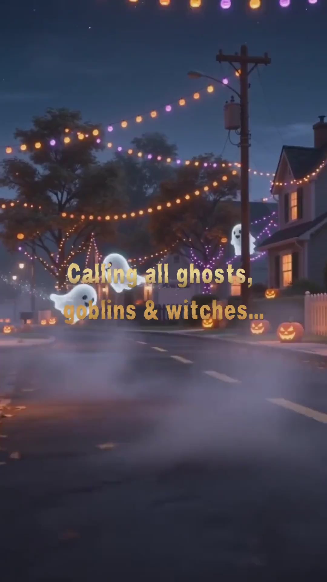 2 Cinematic Halloween Party Invitations | Animated Trick or Treat Invites with Music | Editable in Canva