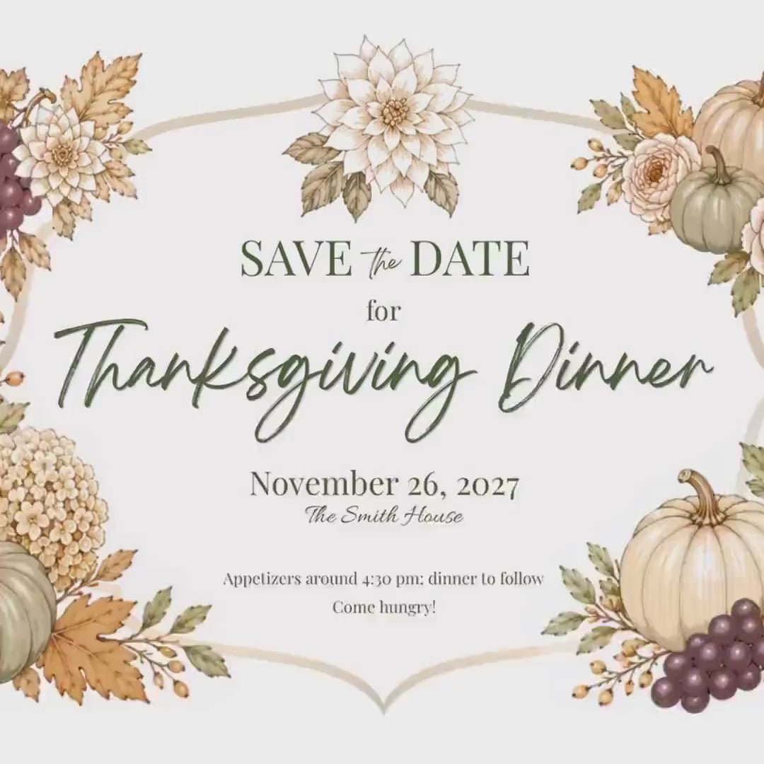 Thanksgiving Invite | Editable Autumn Harvest Dinner Template | Instant Digital Download