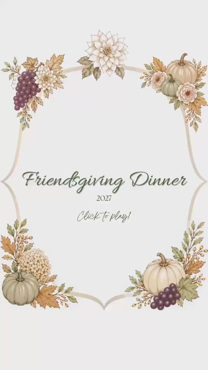 Friendsgiving Invite | Animated Save the Date Template for Canva | Editable Digital Download