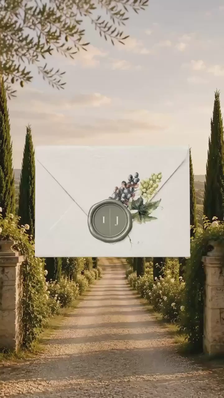 Animated Save The Date Template, Canva Editable Invitation with Vineyard & Tuscan Villa Backgrounds