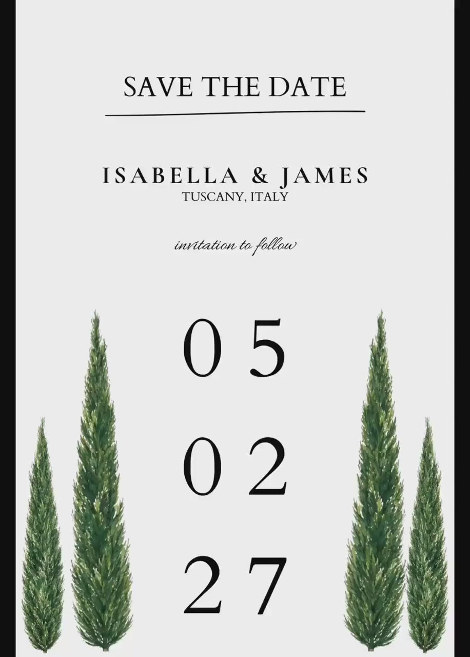 Minimal Cypress & Grape Wedding Suite Bundle | 14 Editable Canva Templates | Instant Download