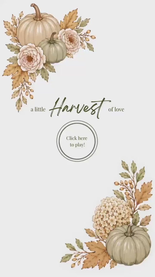 Animated Autumn Baby Shower Invitation, Editable Canva Template with Watercolor Pumpkins