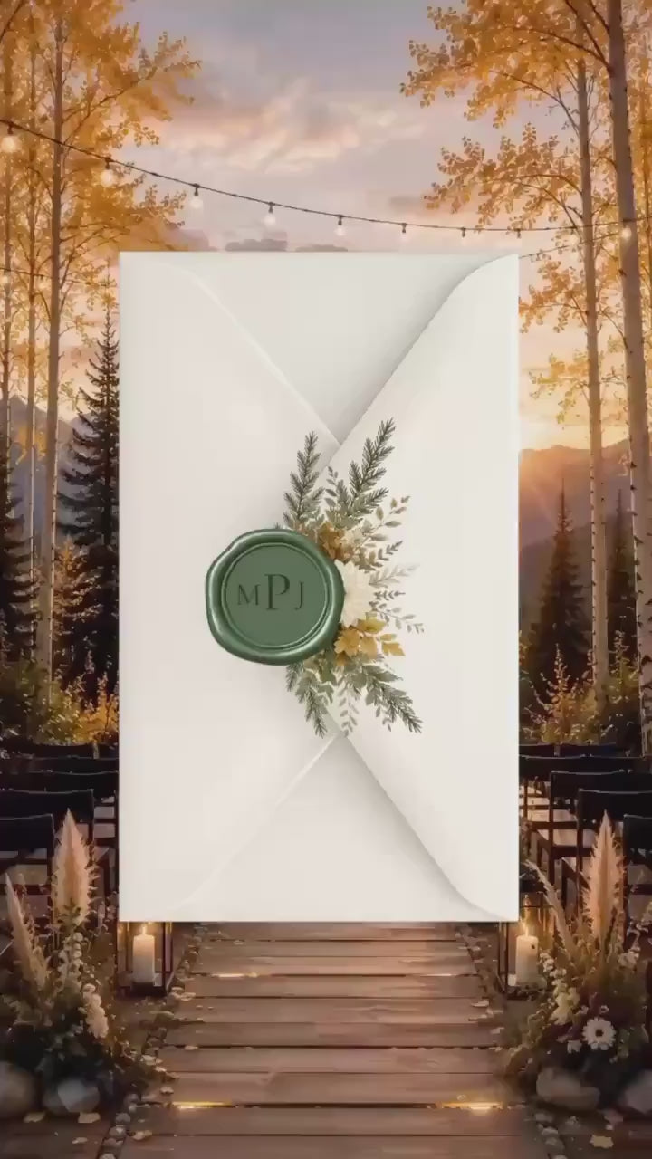 Animated Fall Save the Date Template | Editable in Canva | Autumn Wedding | 2 Versions - Rustic and Modern | Instant Download