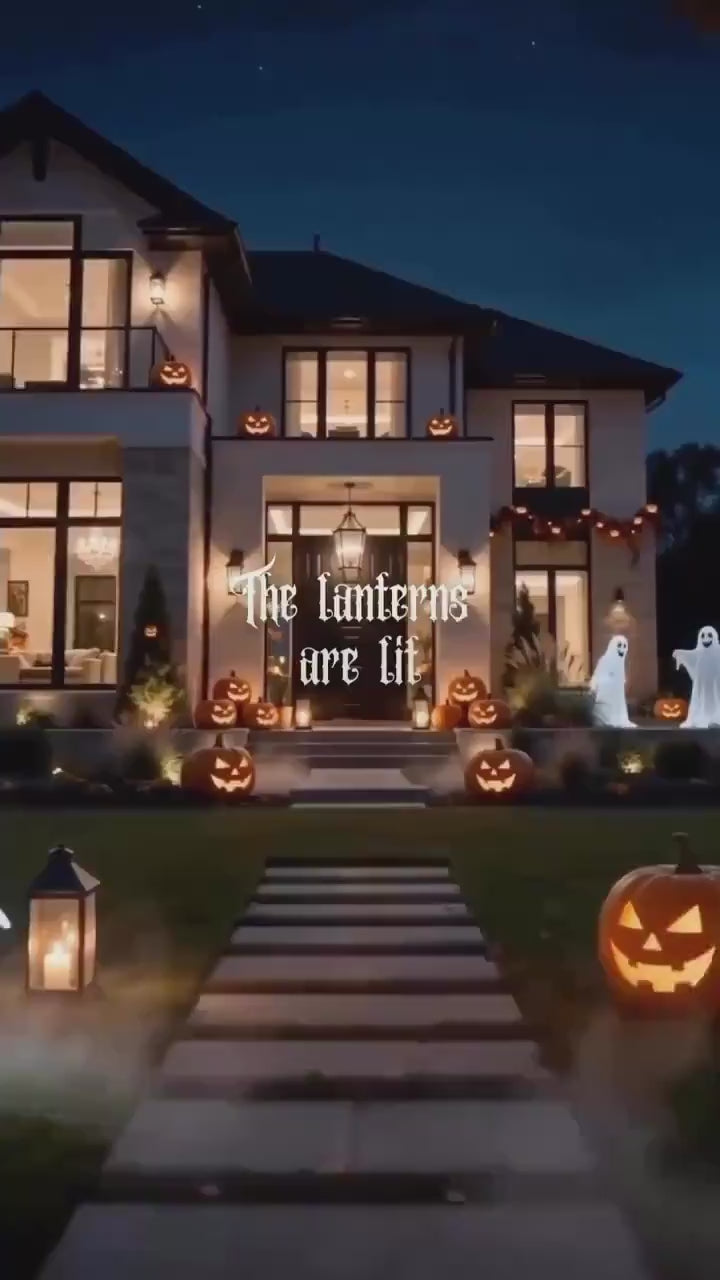 Cinematic Halloween Party Invitation | 2 Editable Canva Templates | Gothic & Modern Fonts | Mobile Video Invite
