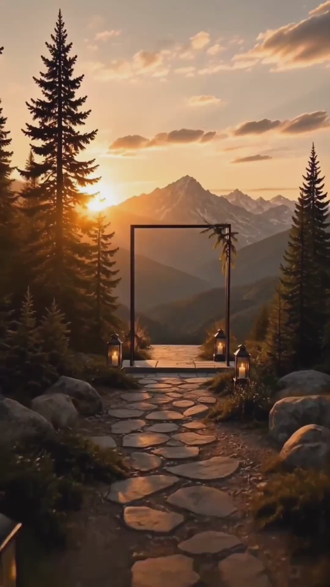 Cinematic Mountain Wedding Invitation Template, Editable in Canva Invitation , 2 Video Designs Included - Classic and Story Reveal